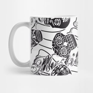 Monochrome skulls Mug